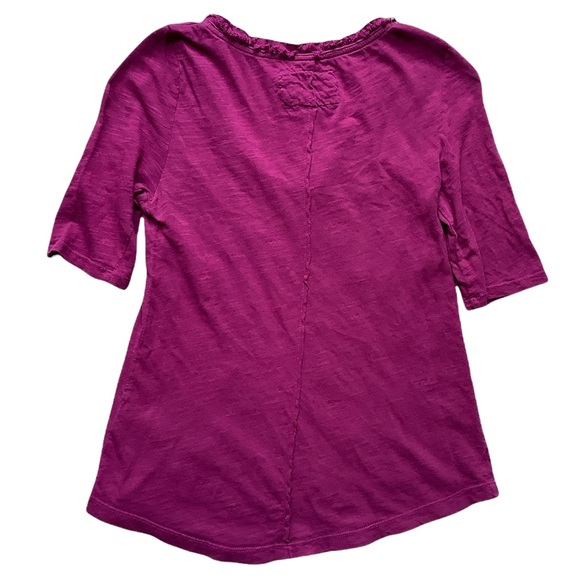 Anthropologie Meadow Rue Plum Top with 3/4 Sleeves Size Extra Small - Picture 3 of 5